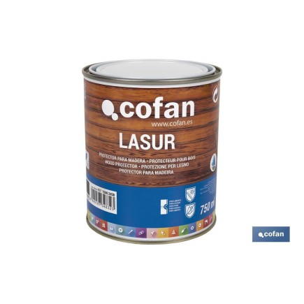 LASUR PROTECTOR AL AGUA PARA MADERA MATE PALISANDRO 750 ML