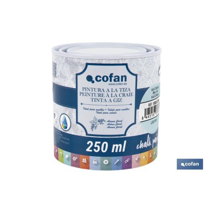 PINTURA A LA TIZA, CHALK PAINT, AZUL CELESTE 250 ML