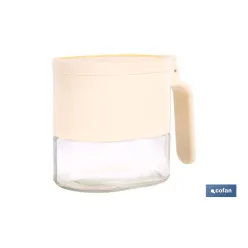 AZUCARERO/SALERO DE VIDRIO CON TAPA Y CUCHARILLA