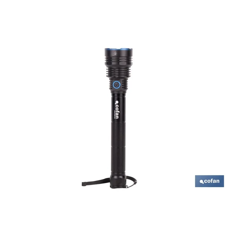 LINTERNA HIGH POWER LED 18.000 LM CON 6 FUNCIONES Ø65 X 322 MM