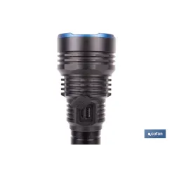 LINTERNA HIGH POWER LED 18.000 LM CON 6 FUNCIONES Ø65 X 322 MM