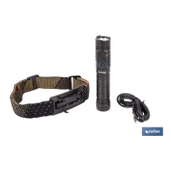 LINTERNA HIGH POWER LED 1200 LM PLEGABLE CON 5 FUNCIONES Ø25 X 132 MM