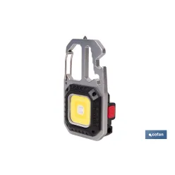 LLAVERO LINTERNA MULTIFUNCIONAL COB 400 LM CON 7 FUNCIONES