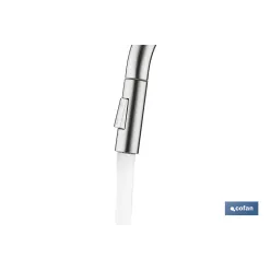 GRIFO DE COCINA ANTRACITA DE ACERO INOX. CON MANGUERA EXTENSIBLE Y 2 FUNCIONES 400 X 220 X 54 MM