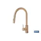 GRIFO DE COCINA CEPILLADO DORADO DE ACERO CON MANGUERA EXTENSIBLE Y 2 FUNCIONES 400 X 220 X 54 MM