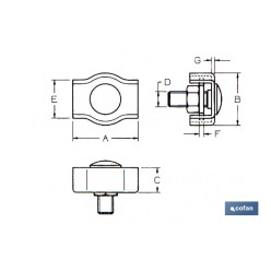 SUJETACABLES PLANO SIMPLE M-2