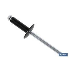 REMACHE FLOR CABEZA ANCHA 4,8 X 20 MM NEGRO