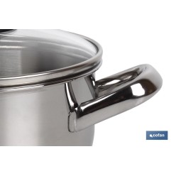 CACEROLA INOX INDUC.1.8L MODELO POLENTA T/ VIDRIO Ø180 MM