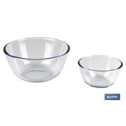 SET DE 2 ENSALADERAS DE VIDRIO BOROSILICATO MODELO BARITINA 800 ML - 2700 ML