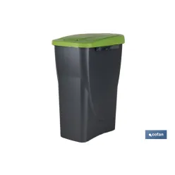 CUBO DE BASURA PARA RECICLAR 15 LITROS  COLOR VERDE 20 X 31 X 42 CM