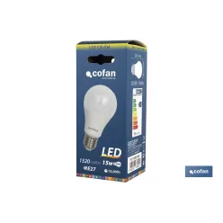 BOMBILLA LED STD 15W E27 240º 1.520LM 3000K