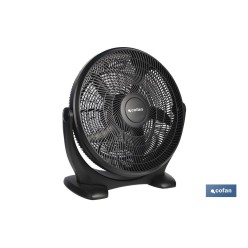 VENTILADOR DE SUELO 5 PALAS 3 VELOCIDADES 90W NEGRO