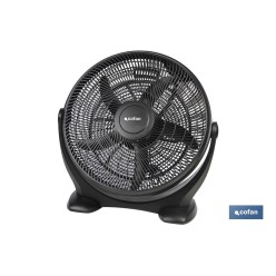 VENTILADOR DE SUELO 5 PALAS 3 VELOCIDADES 90W NEGRO