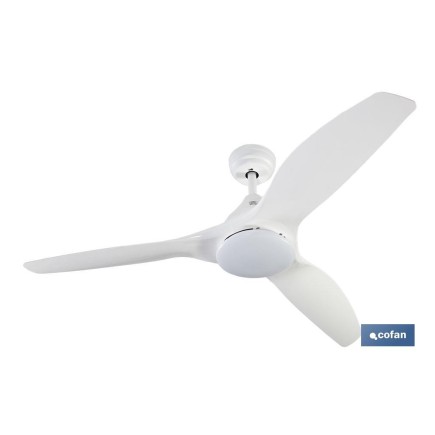 VENTILADOR DE TECHO BLANCO CON LUZ LED 132 CM 55 W