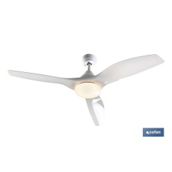 VENTILADOR DE TECHO BLANCO CON LUZ LED 132 CM 55 W