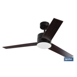 VENTILADOR DE TECHO CON ASPAS EN MADERA Y LUZ LED 132 CM 55 W