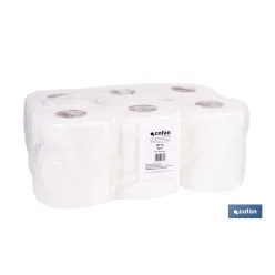 PAPEL SECAMANOS VIRGEN EXTRALAMINADO DE 2 CAPAS 90 M (6 ROLLOS)