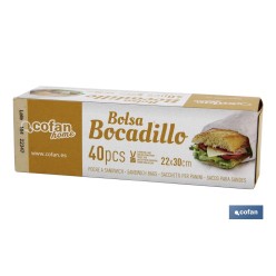 BOLSAS PARA BOCADILLOS 22 X 30 40UDS