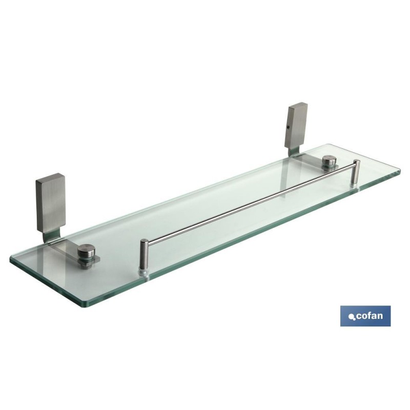 ESTANTE CRISTAL+INOX 304  MODELO MADEIRA SATIN