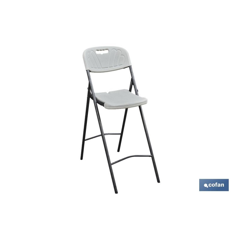 SILLA ALTA PLEGABLE BLANCA ALTURA ASIENTO 74cm