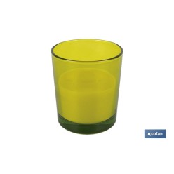 VELA AROMÁTICA DE CITRONELA VASO DECORADO  200 G