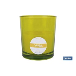 VELA AROMÁTICA DE CITRONELA VASO DECORADO  200 G