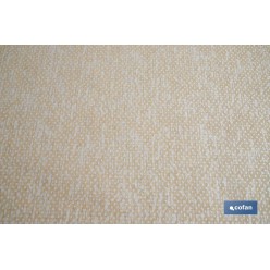 ROLLO DE MANTEL ANTIMANCHAS RESINADO TEXTURA BEIGE 60 % ALGODÓN, 40 % POLIÉSTER 1,40 X 20 M