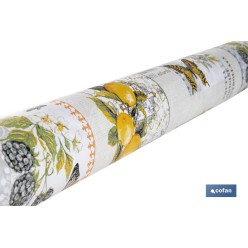 ROLLO DE HULE DISEÑO LIMONES 1.40 X 25 M