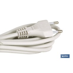 PROLONGADOR BIPOLAR 10A250V ESPIGAØ4 CABLE 3M BLANCO