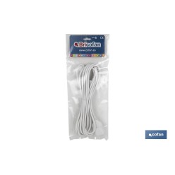 PROLONGADOR BIPOLAR 10A250V ESPIGAØ4 CABLE 5M BLANCO