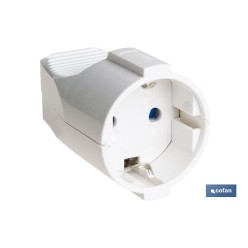 BASE ENCHUFE AEREA BLANCA (16A-250V)