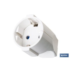 BASE ENCHUFE AEREA BLANCA (16A-250V)