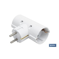 ADAPTADOR SCHUKO 2 VIAS (16A-250V)