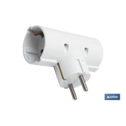 ADAPTADOR SCHUKO 2 VIAS (16A-250V)