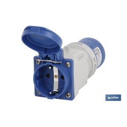 ADAPTADOR INDUSTRIAL CLAVIJA-BASE SCHUKO IP44 16A 230V