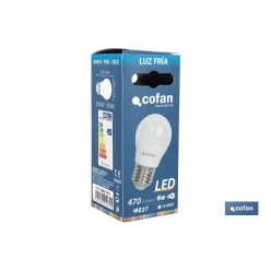 BOMBILLA LED 8 W ESFÉRICA E27 220° 810 LM 4000 K