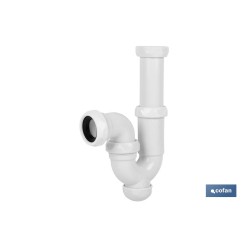 SIFÓN CURVO CON SALIDA Ø32-40 Y VÁLVULA LAVABO BIDÉ 1 1/2 x 70