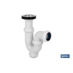 SIFÓN CURVO CON SALIDA Ø32-40 Y VÁLVULA LAVABO BIDÉ 1 1/2 x 70