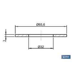 GOMA Ø32 x Ø65,6 x 3 MM CIERRE DESCARGADOR TIPO VICTORIA