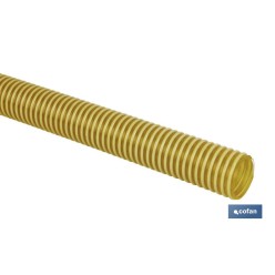 ROLLO DE TUBO DE ASPIRACION ESPIRAL AMARILLO Ø50mm 25m