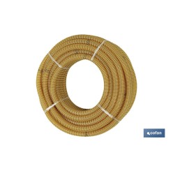 ROLLO DE TUBO DE ASPIRACION ESPIRAL AMARILLO Ø60mm 25m