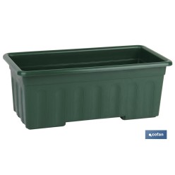 JARDINERA VERDE  MODELO AZAHAR 50 X 21.5 X 16 CM venta unitaria