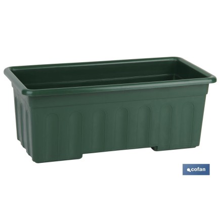 JARDINERA VERDE  MODELO AZAHAR 50 X 21.5 X 16 CM venta unitaria