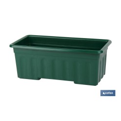 JARDINERA VERDE  MODELO AZAHAR 50 X 21.5 X 16 CM venta unitaria