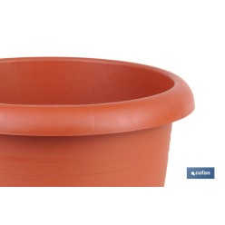 MACETA MARRON MODELO GARDENIA 35X28.8+ PLATO28cm venta unitaria