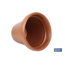 MACETA RAYADA COLOR TERRACOTA PE Ø 460 X 400 MM 37,3 L