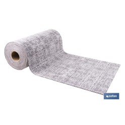 ROLLO DE ALFOMBRA JASPEADA GRIS MARENGO 50% ALGODÓN 50% POLIÉSTER 50 CM X 15 M