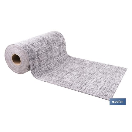 ROLLO DE ALFOMBRA JASPEADA GRIS MARENGO 50% ALGODÓN 50% POLIÉSTER 50 CM X 15 M