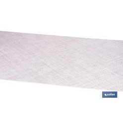 ROLLO DE ALFOMBRA VINÍLICA CON EFECTO JASPEADO GRIS CLARO 84% VINILO 16% POLIÉSTER 52 CM X 20 M