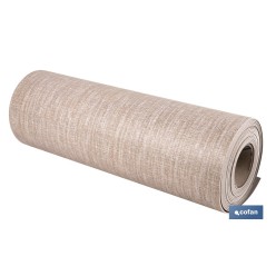 ROLLO DE ALFOMBRA VINÍLICA CON EFECTO JASPEADO BEIGE 84% VINILO 16% POLIÉSTER 52 CM X 20 M